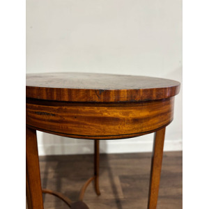 Edwardian Inlaid Oval Window / Side Table