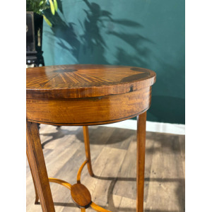 Edwardian Inlaid Oval Window / Side Table
