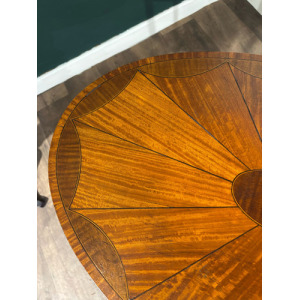 Edwardian Inlaid Oval Window / Side Table