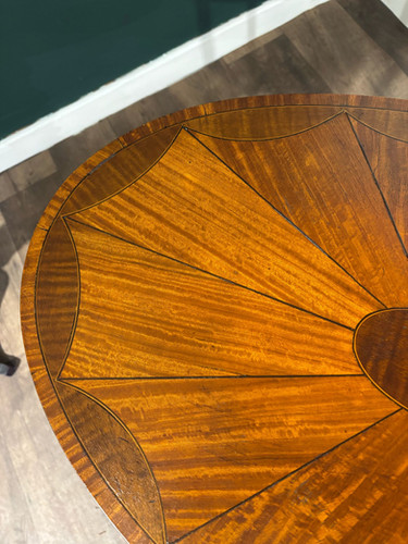 Edwardian Inlaid Oval Window / Side Table