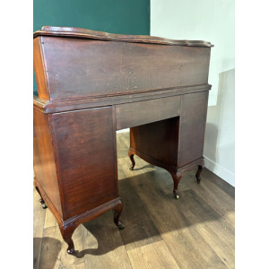Edwardian Mahogany Gallery Back Kneehole Desk