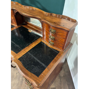 Edwardian Mahogany Gallery Back Kneehole Desk