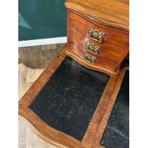 Edwardian Mahogany Gallery Back Kneehole Desk