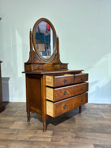 Edwardian Oak Dressing Table