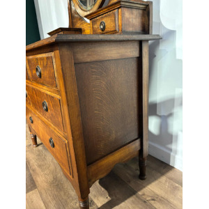 Edwardian Oak Dressing Table