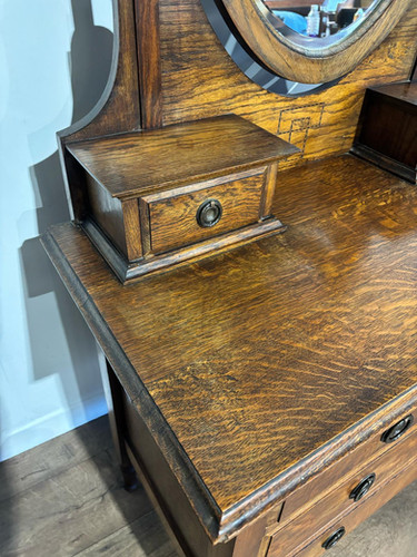Edwardian Oak Dressing Table
