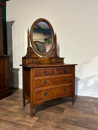 Edwardian Oak Dressing Table