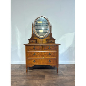 Edwardian Oak Dressing Table