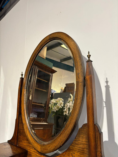 Edwardian Oak Dressing Table