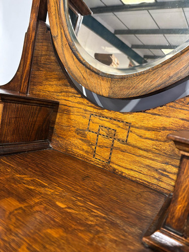 Edwardian Oak Dressing Table