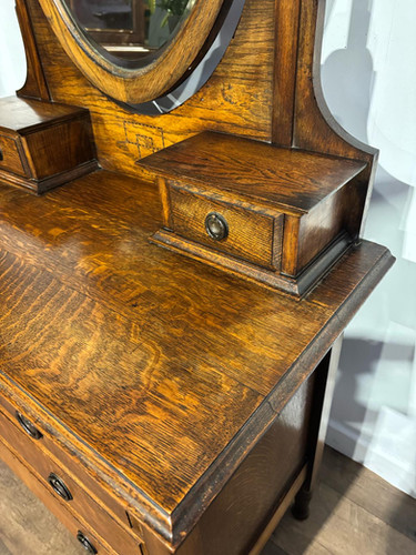 Edwardian Oak Dressing Table