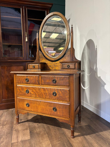 Edwardian Oak Dressing Table