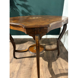Edwardian Rosewood Inlaid Window Table