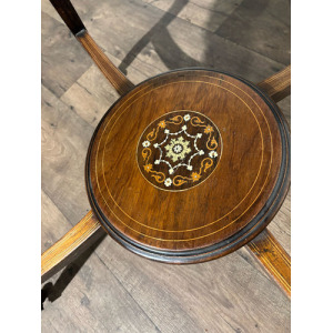 Edwardian Rosewood Inlaid Window Table