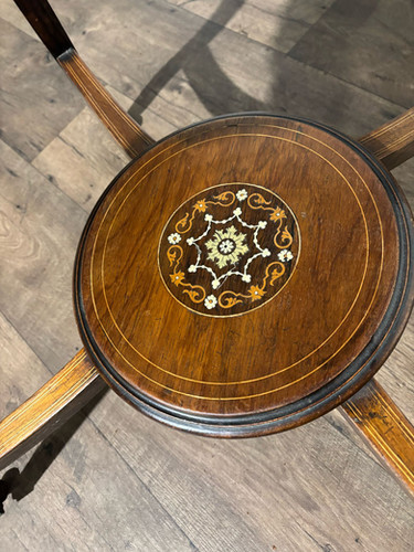 Edwardian Rosewood Inlaid Window Table