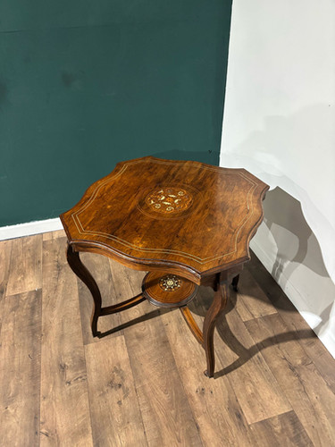 Edwardian Rosewood Inlaid Window Table