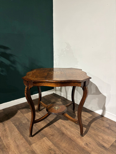 Edwardian Rosewood Inlaid Window Table