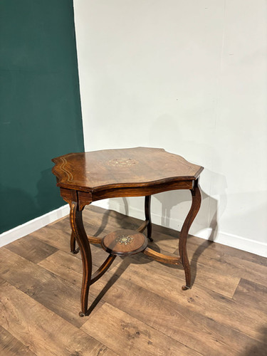 Edwardian Rosewood Inlaid Window Table