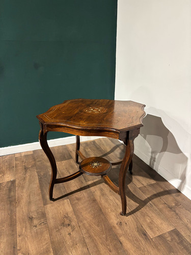 Edwardian Rosewood Inlaid Window Table