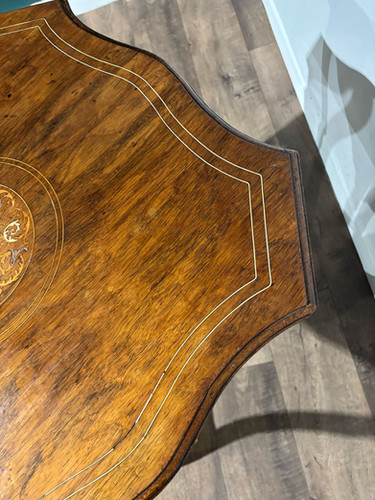Edwardian Rosewood Inlaid Window Table