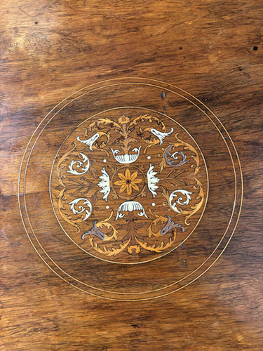 Edwardian Rosewood Inlaid Window Table