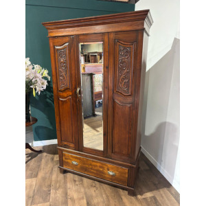 Edwardian Walnut Wardrobe