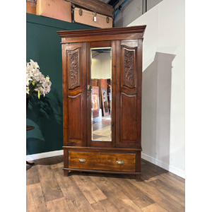Edwardian Walnut Wardrobe