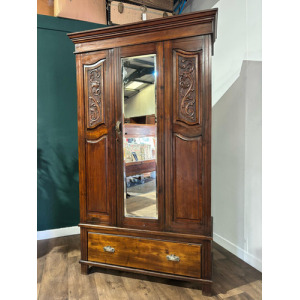 Edwardian Walnut Wardrobe