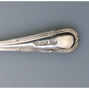 Antique solid silver English thread pattern Jam Spoon by William Hutton C.1925