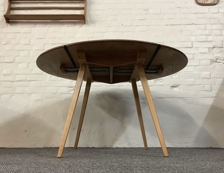 Ercol Windsor 384 Drop Leaf Dining Table In Original Natural Elm Finish.