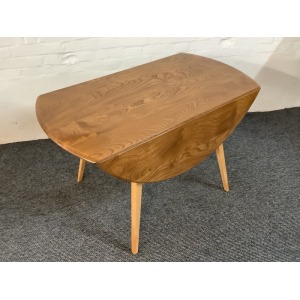 Ercol Windsor 384 Drop Leaf Dining Table In Original Natural Elm Finish.