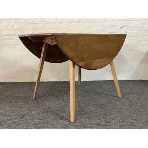 Ercol Windsor 384 Drop Leaf Dining Table In Original Natural Elm Finish.