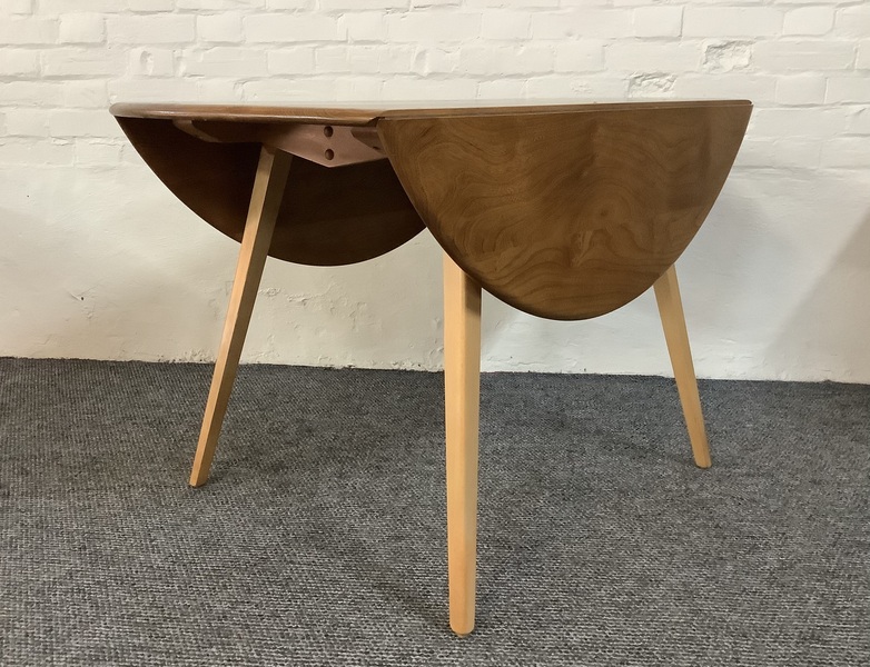 Ercol Windsor 384 Drop Leaf Dining Table In Original Natural Elm Finish.