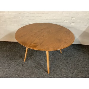 Ercol Windsor 384 Drop Leaf Dining Table In Original Natural Elm Finish.