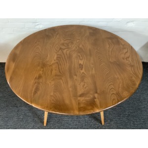 Ercol Windsor 384 Drop Leaf Dining Table In Original Natural Elm Finish.