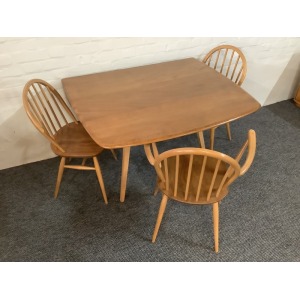 Ercol Windsor 492 Drop Leaf Dining Table In Natural Elm Finish.