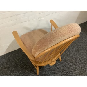 Ercol Windsor Bergere Easy Chair In Light Finish.