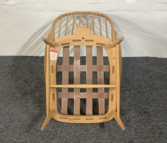 Ercol Windsor Bergere Easy Chair In Light Finish.