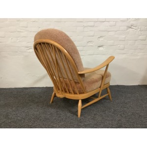 Ercol Windsor Bergere Easy Chair In Light Finish.