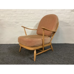 Ercol Windsor Bergere Easy Chair In Light Finish.