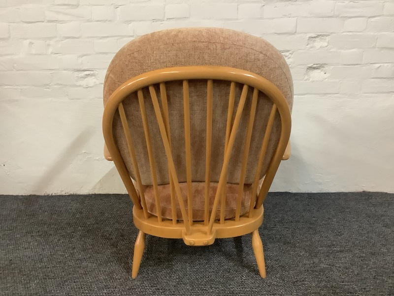 Ercol Windsor Bergere Easy Chair In Light Finish.