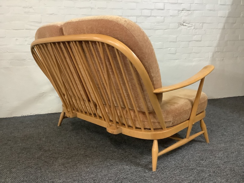 Ercol Windsor Bergere Two Seater Settee In Light Finish