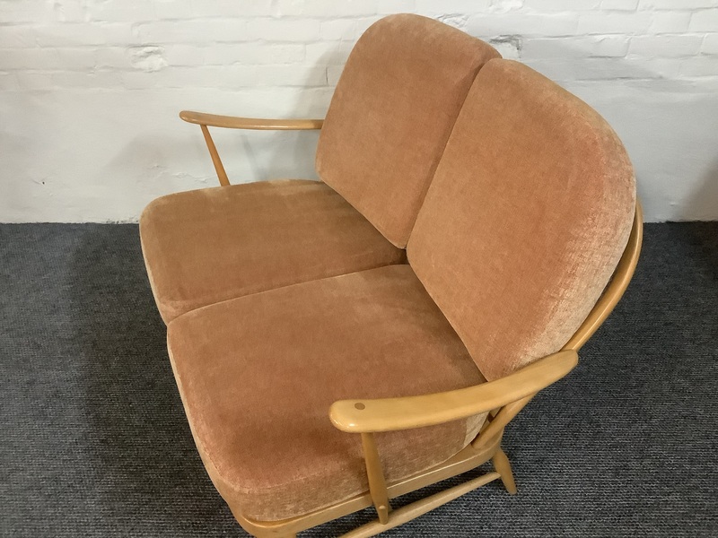Ercol Windsor Bergere Two Seater Settee In Light Finish