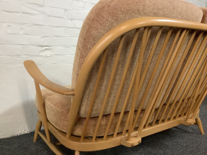 Ercol Windsor Bergere Two Seater Settee In Light Finish