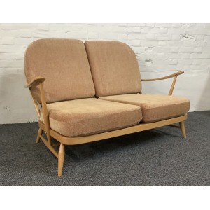 Ercol Windsor Bergere Two Seater Settee In Light Finish