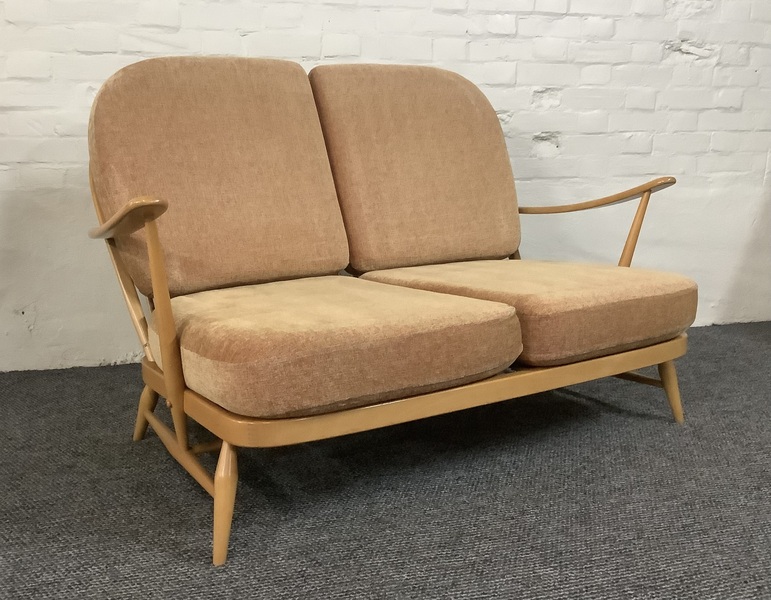 Ercol Windsor Bergere Two Seater Settee In Light Finish