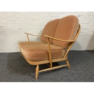 Ercol Windsor Bergere Two Seater Settee In Light Finish