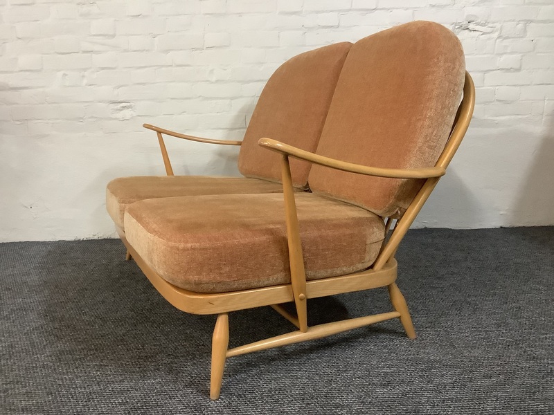 Ercol Windsor Bergere Two Seater Settee In Light Finish