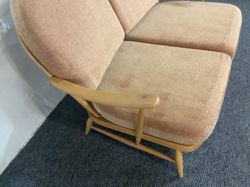 Ercol Windsor Bergere Two Seater Settee In Light Finish