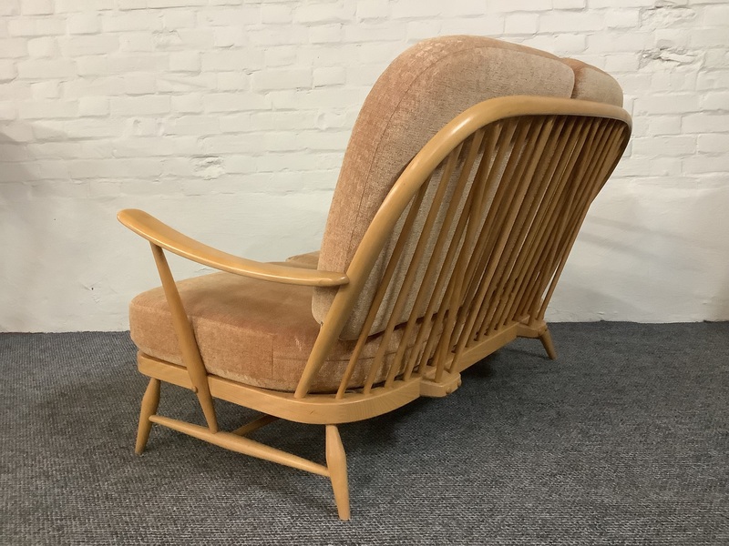 Ercol Windsor Bergere Two Seater Settee In Light Finish